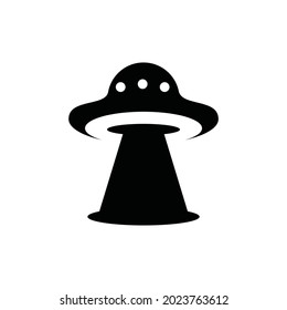 UFO icon logo design vector template