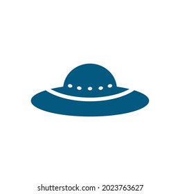 UFO icon logo design vector template