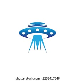 UFO icon logo template illustration design vector