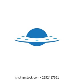 UFO icon logo template illustration design vector