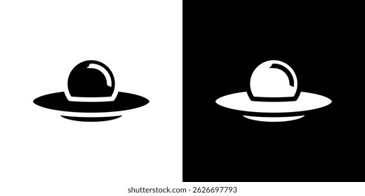 UFO icon for logo web mobile app UI design.