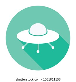 UFO icon with long shadow