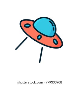 ufo icon modern style