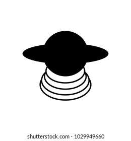 UFO icon on a white background. Vector art.
