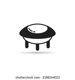 ufo icon on white background