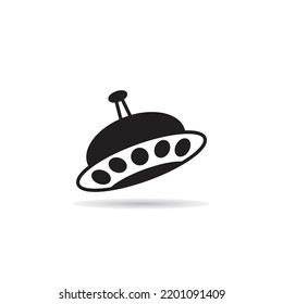 ufo icon on white background