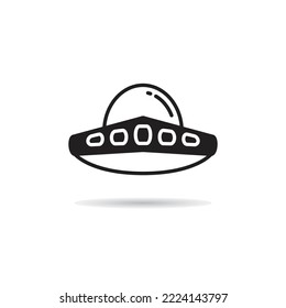 UFO icon on white background