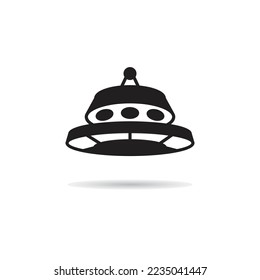 ufo icon on white background