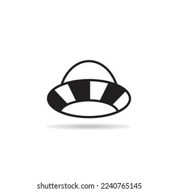 ufo icon on white background