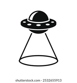 UFO Icon on White Background. Vector