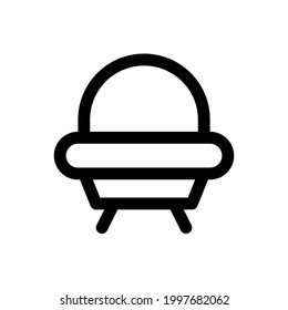 Ufo Icon outline style . Ufo Icon Vector