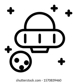 ufo icon outline vector design