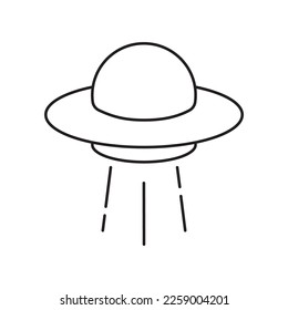 Ufo icon outline vector for design