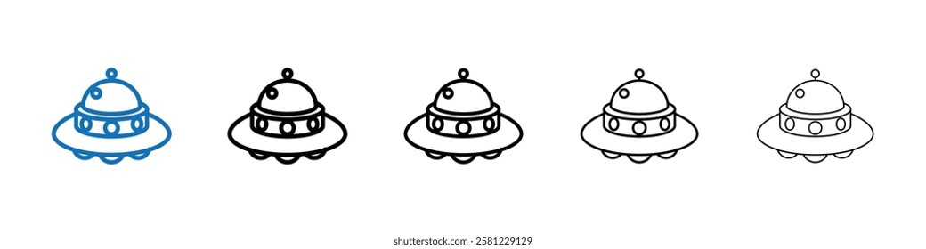 UFO icon Outline vector logo for web ui