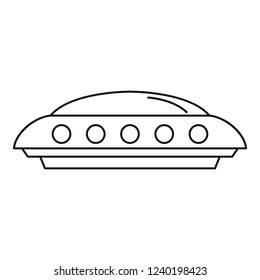 UFO icon. Outline UFO vector icon for web design isolated on white background