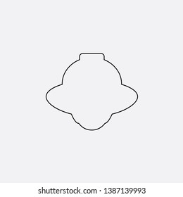 UFO icon sign signifier vector