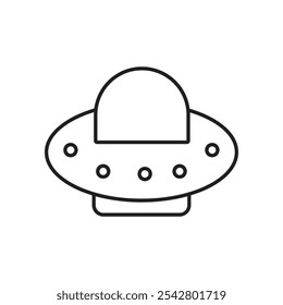 UFO icon simple black line style.