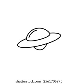 UFO icon Simple thin line flat symbol