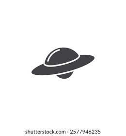 UFO icon Simple thin line flat symbol