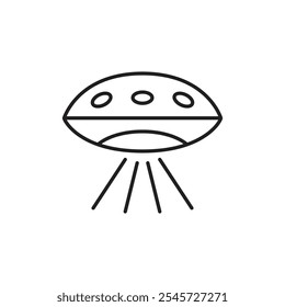 UFO icon Simple thin outline