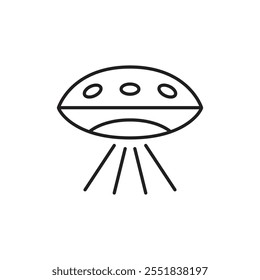 UFO icon Simple thin outline