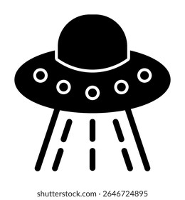 UFO icon solid style illustration
