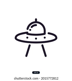 ufo icon. Space icons. Space Related Vector Line Icons. Contains such Icons as Observatory, Planet Earth, Alien, and more. eps10