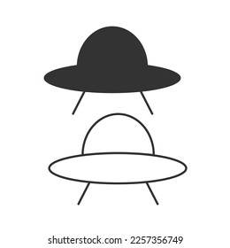 UFO icon. Space sign set vector ilustration.