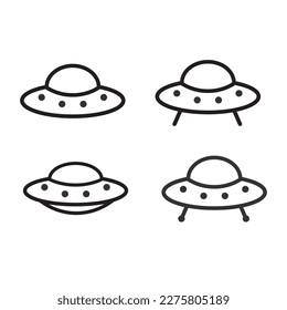 UFO icon. Space sign set vector ilustration.