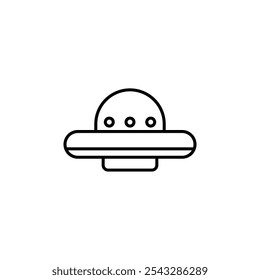 UFO icon symbol collection on white background.