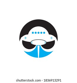 UFO icon and symbol vector template