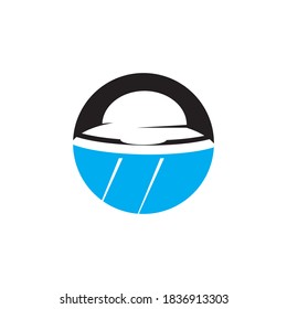 UFO icon and symbol vector template