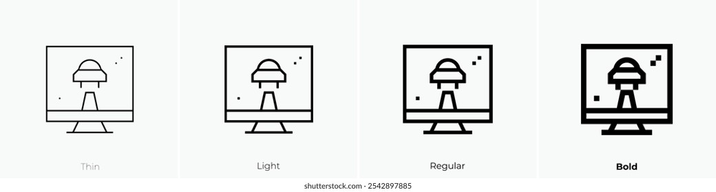 ufo icon. Thin, Light Regular And Bold style design isolated on white background