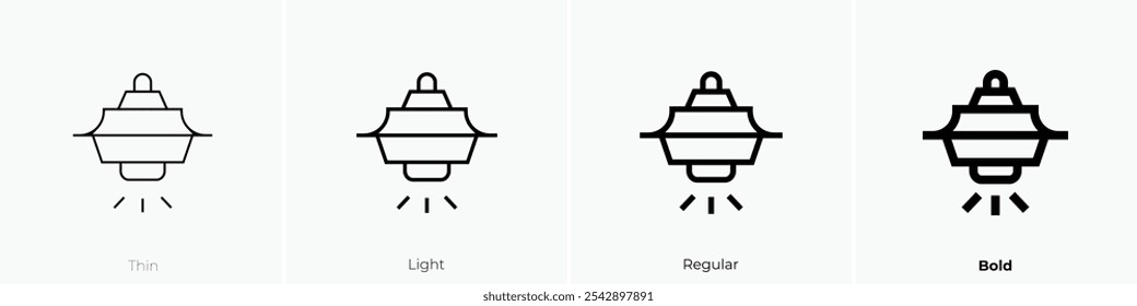 ufo icon. Thin, Light Regular And Bold style design isolated on white background