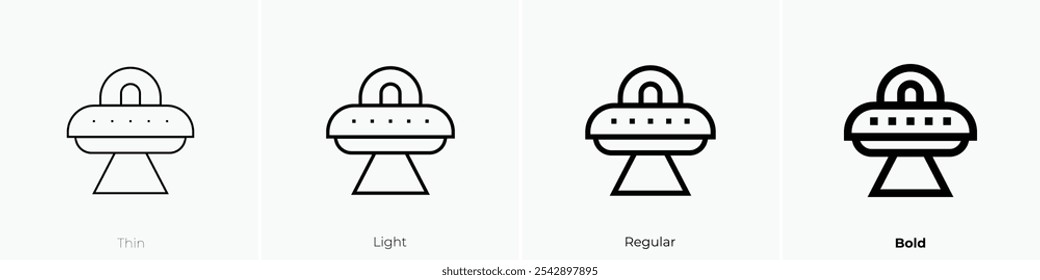 ufo icon. Thin, Light Regular And Bold style design isolated on white background