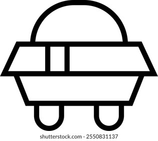 ufo icon. Thin linear style design isolated on white background