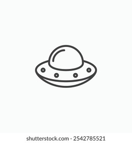 UFO icon in thin outlined.
