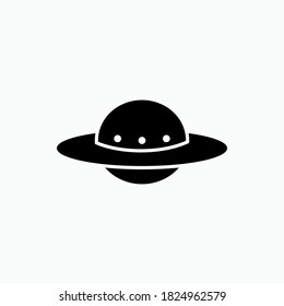 Icono OVNI. Símbolo de objeto volador no identificado: vector.