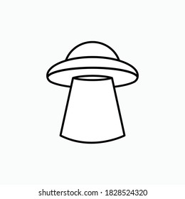 UFO Icon. Unidentified Flying Object Symbol - Vector.