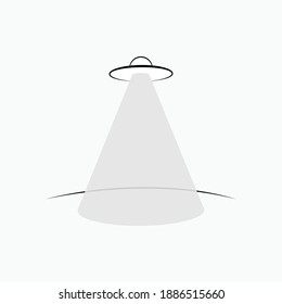 UFO Icon. Unidentified Flying Object Symbol - Vector Logo Template. 