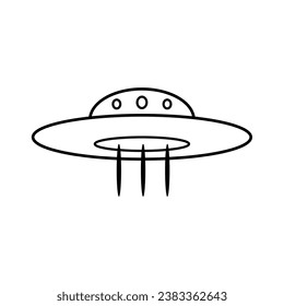 UFO Icon. Unidentified Flying Object Symbol - Vector.