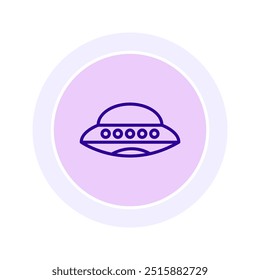 UFO icon, unidentified flying object, alien, spaceship, extraterrestrial, editable vector, pixel perfect, illustrator ai file