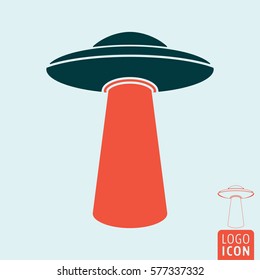 Ufo icon. Unidentified flying object symbol. Vector illustration