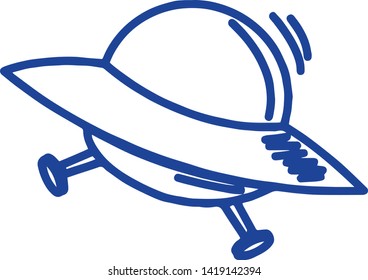 UFO icon. Vector concept illustration for design.
