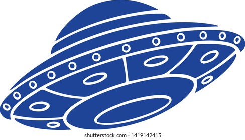 UFO icon. Vector concept illustration for design.