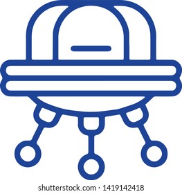 UFO icon. Vector concept illustration for design.