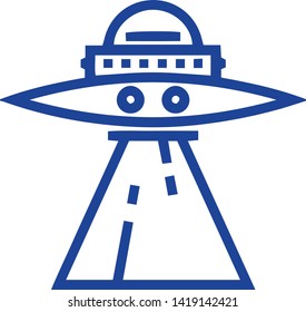 UFO icon. Vector concept illustration for design.