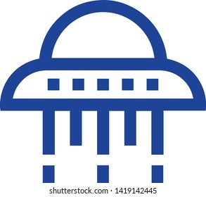 UFO icon. Vector concept illustration for design.