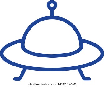UFO icon. Vector concept illustration for design.