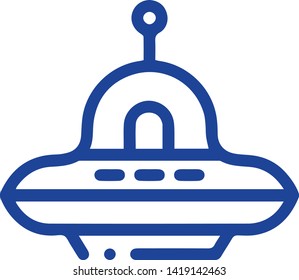 UFO icon. Vector concept illustration for design.